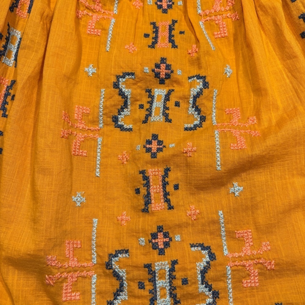 Anthropologie Embroidered Mustard Good Swing Tank Woman’s Size Large NWT - Picture 10 of 11